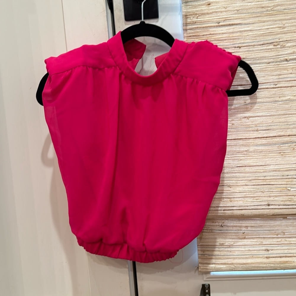 Boutique hot pink crop top